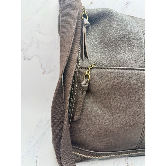 The Sak Lucia Leather Convertible Brown Crossbody Shoulder Bag Purse - Picture 9 of 16